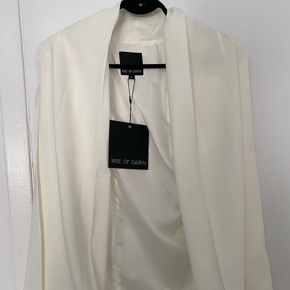 Cape drape ivory white , never worn